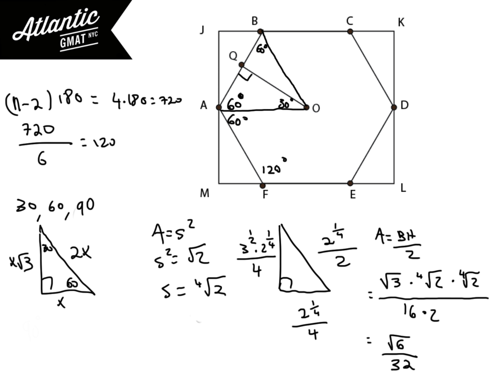 gmat sample question geometry solution diagram