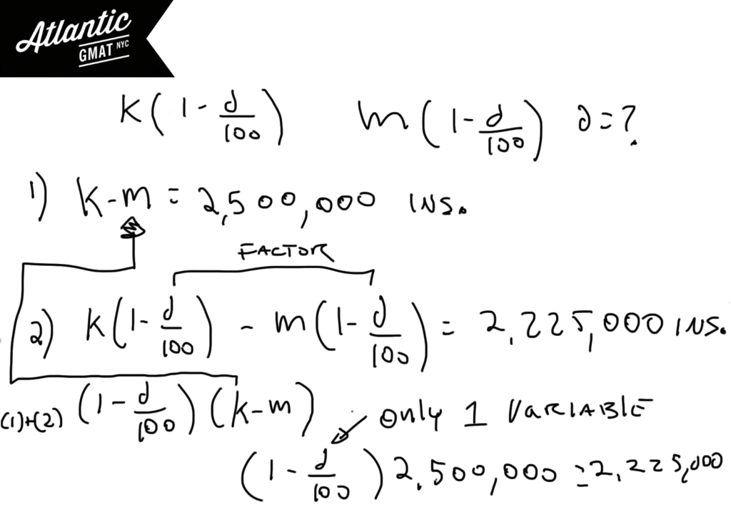 gmat question of the day data sufficiency percent change perfect fit solution