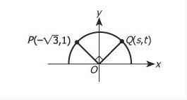 in the figure above, points p and q lie on the circle with center o