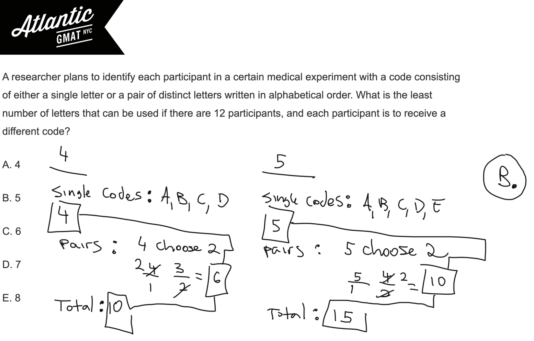 a researcher plans to identify each participant in a certain medical experiment gmat explanation diagram