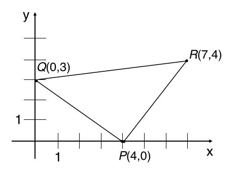 in the rectangular coordinate system above the area of triangular region pqr is gmat explanation diagram
