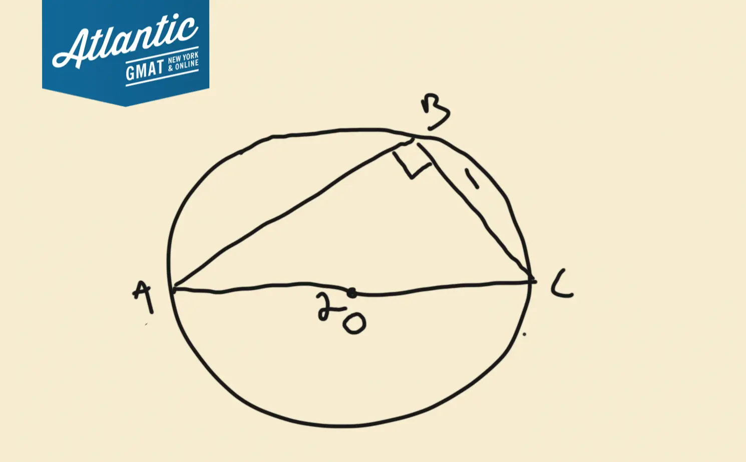 in the figure above, the radius of the circle with center o is 1 and bc = 1. what is the area of triangular region abc? diagram