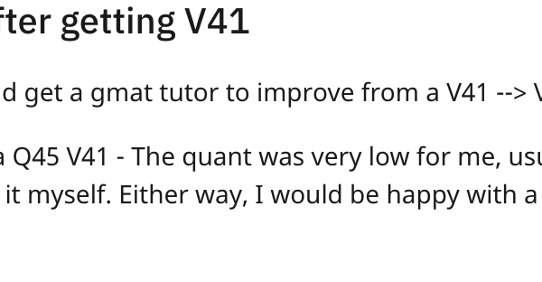 GMAT Verbal Tutor Reddit Post