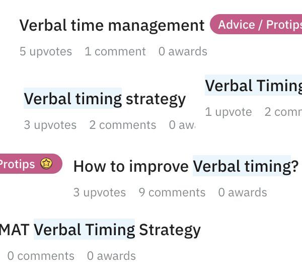 GMAT Verbal Timing Strategies